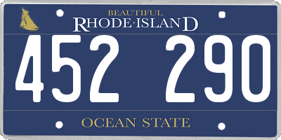 RI license plate 452290