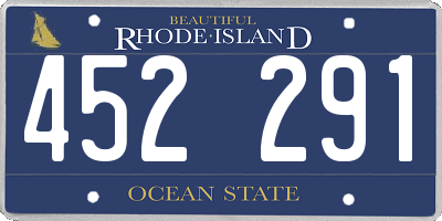 RI license plate 452291