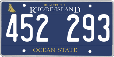 RI license plate 452293