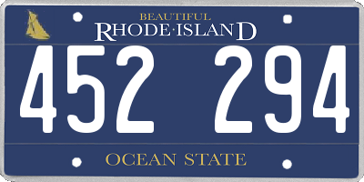 RI license plate 452294