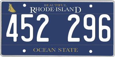RI license plate 452296