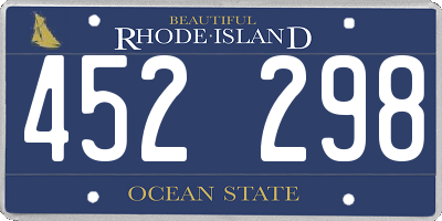 RI license plate 452298