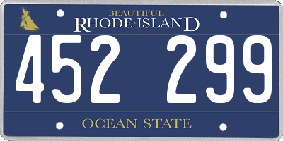 RI license plate 452299