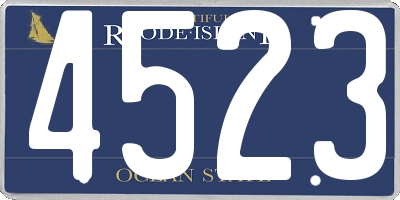 RI license plate 4523