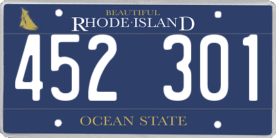 RI license plate 452301