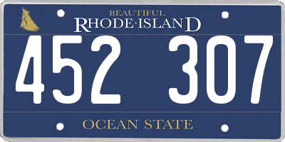 RI license plate 452307