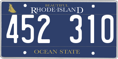 RI license plate 452310