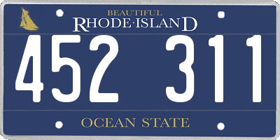 RI license plate 452311