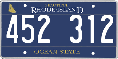 RI license plate 452312