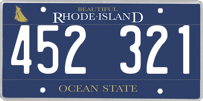 RI license plate 452321
