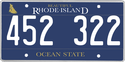 RI license plate 452322