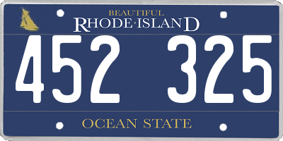RI license plate 452325
