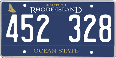 RI license plate 452328