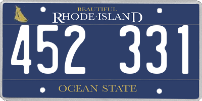 RI license plate 452331