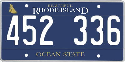 RI license plate 452336
