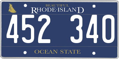 RI license plate 452340