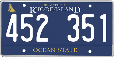 RI license plate 452351