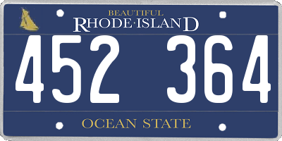 RI license plate 452364