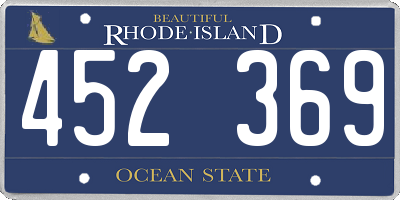 RI license plate 452369