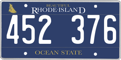 RI license plate 452376