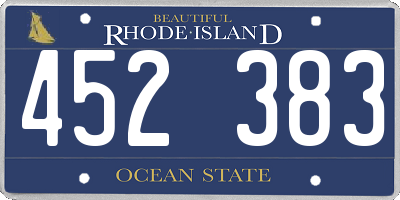 RI license plate 452383
