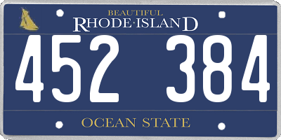 RI license plate 452384