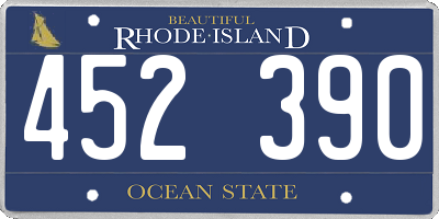 RI license plate 452390