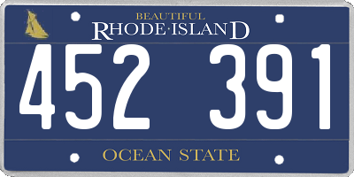 RI license plate 452391