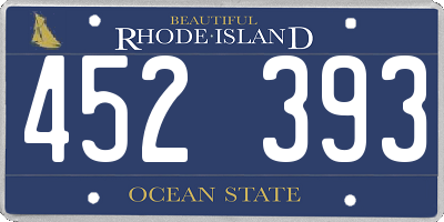 RI license plate 452393