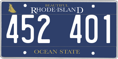 RI license plate 452401