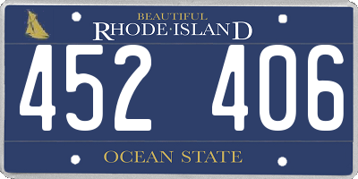 RI license plate 452406