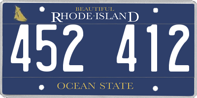 RI license plate 452412