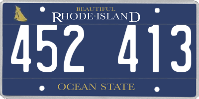 RI license plate 452413