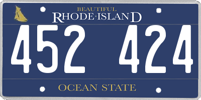 RI license plate 452424