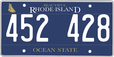 RI license plate 452428