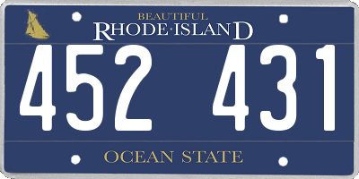 RI license plate 452431