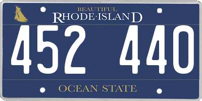 RI license plate 452440