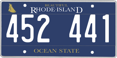 RI license plate 452441
