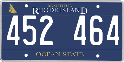 RI license plate 452464