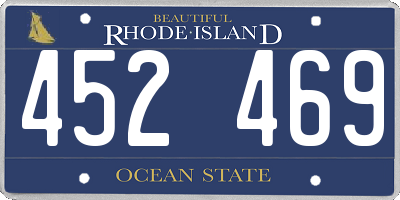 RI license plate 452469