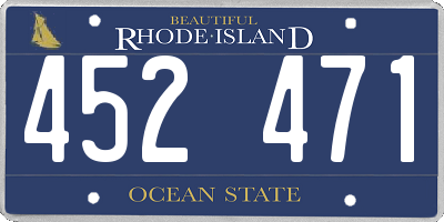 RI license plate 452471