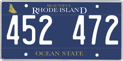 RI license plate 452472
