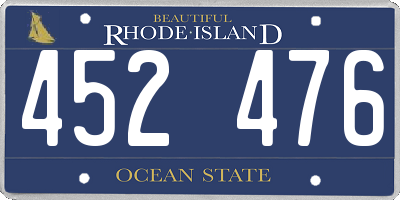 RI license plate 452476