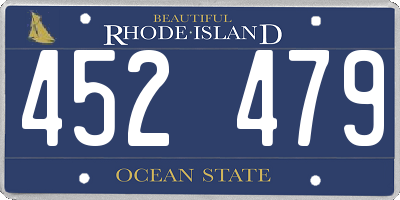 RI license plate 452479
