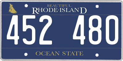 RI license plate 452480