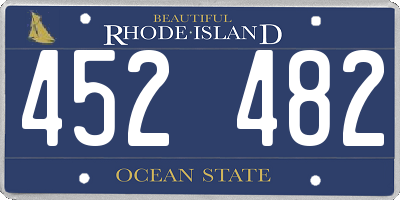 RI license plate 452482