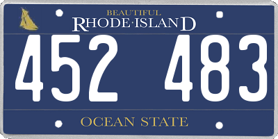 RI license plate 452483