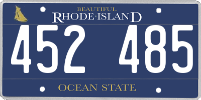 RI license plate 452485