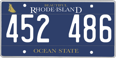 RI license plate 452486