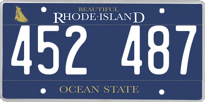RI license plate 452487